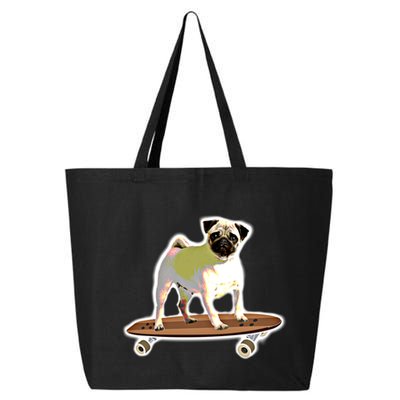 Skateboarding Pug Dog Riding Skateboard Skater Gift 25L Jumbo Tote