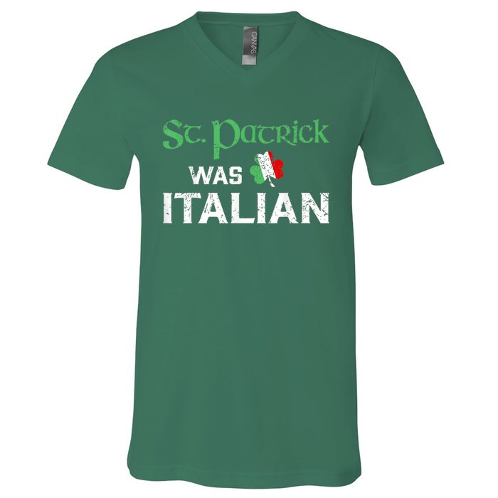 St Patrick's Day Pajama St Patricks Was Italian V-Neck T-Shirt