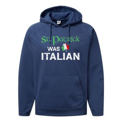 St Patrick's Day Pajama St Patricks Was Italian Performance Fleece Hoodie