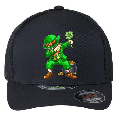 St Patricks Day Dabbing Leprechaun Dab Dance Flexfit Unipanel Trucker Cap