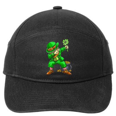 St Patricks Day Dabbing Leprechaun Dab Dance 7-Panel Snapback Hat