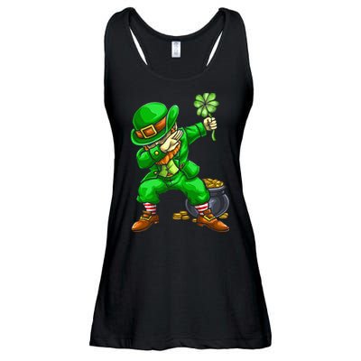 St Patricks Day Dabbing Leprechaun Dab Dance Ladies Essential Flowy Tank