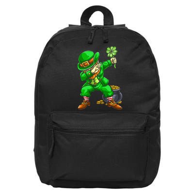 St Patricks Day Dabbing Leprechaun Dab Dance 16 in Basic Backpack
