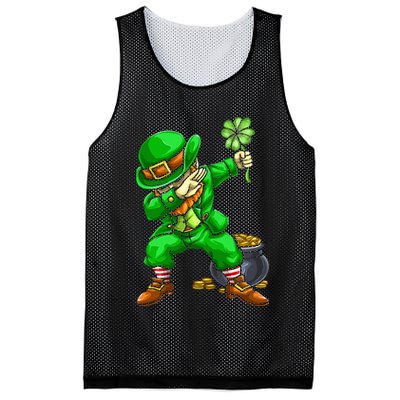 St Patricks Day Dabbing Leprechaun Dab Dance Mesh Reversible Basketball Jersey Tank