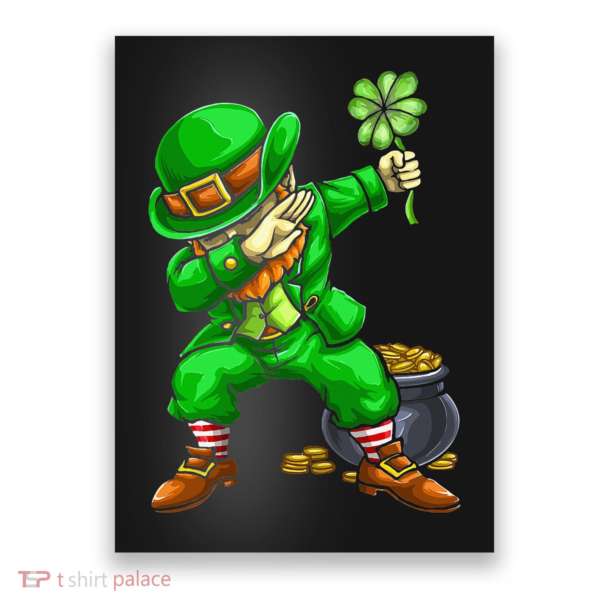St Patricks Day Dabbing Leprechaun Dab Dance Poster