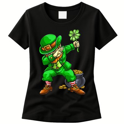 St Patricks Day Dabbing Leprechaun Dab Dance Womens T-Shirt