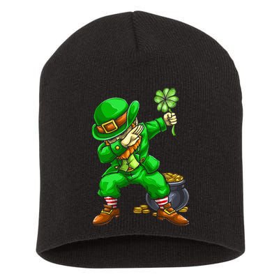St Patricks Day Dabbing Leprechaun Dab Dance Short Acrylic Beanie
