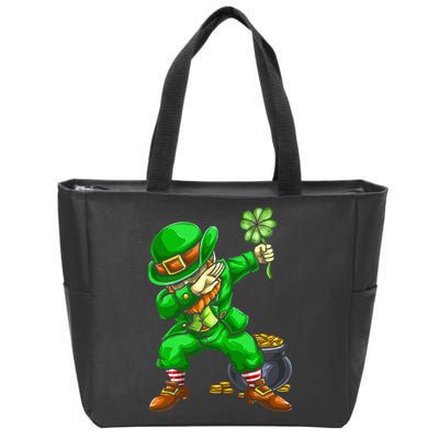 St Patricks Day Dabbing Leprechaun Dab Dance Zip Tote Bag