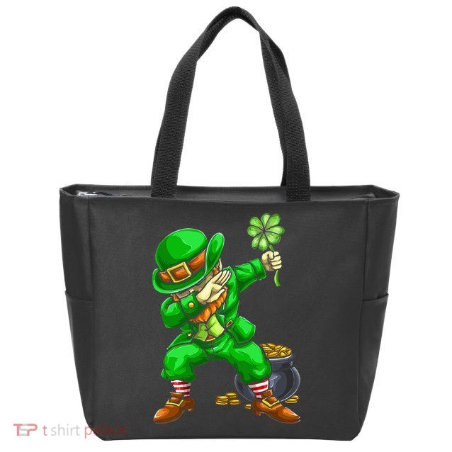 St Patricks Day Dabbing Leprechaun Dab Dance Zip Tote Bag