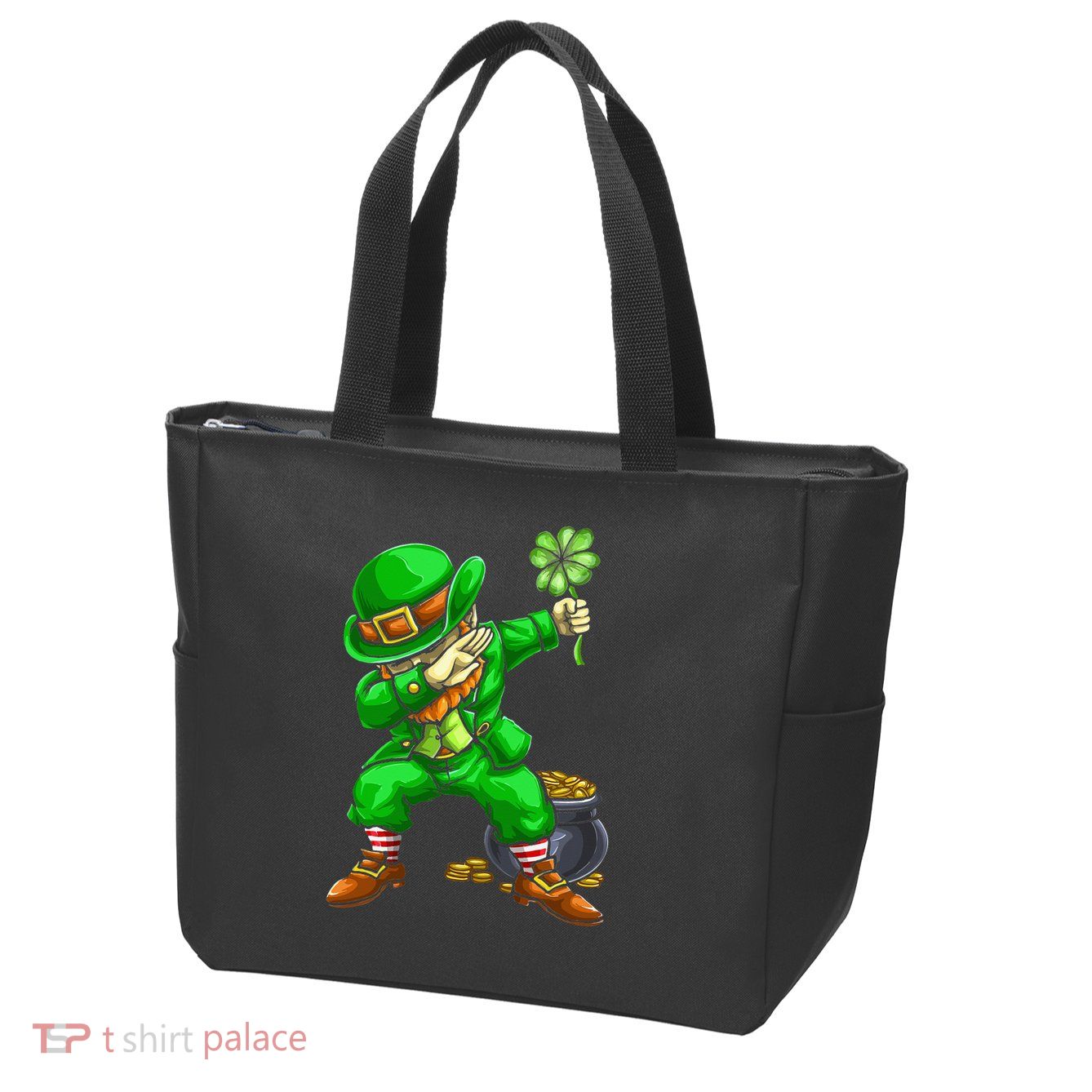 St Patricks Day Dabbing Leprechaun Dab Dance Zip Tote Bag