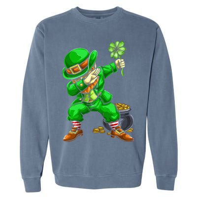 St Patricks Day Dabbing Leprechaun Dab Dance Garment-Dyed Sweatshirt