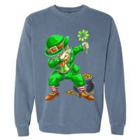 St Patricks Day Dabbing Leprechaun Dab Dance Garment-Dyed Sweatshirt