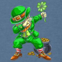 St Patricks Day Dabbing Leprechaun Dab Dance Garment-Dyed Sweatshirt