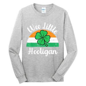 St Patricks Day Wee Little Hooligan Boy Funny Tall Long Sleeve T-Shirt