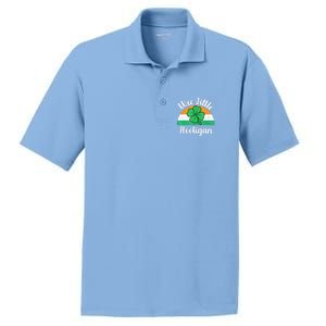 St Patricks Day Wee Little Hooligan Boy Funny PosiCharge RacerMesh Polo