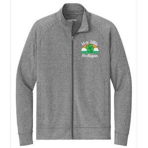 St Patricks Day Wee Little Hooligan Boy Funny Stretch Full-Zip Cadet Jacket