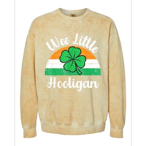 St Patricks Day Wee Little Hooligan Boy Funny Colorblast Crewneck Sweatshirt