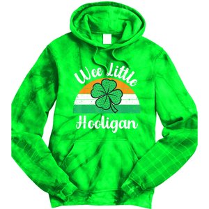 St Patricks Day Wee Little Hooligan Boy Funny Tie Dye Hoodie