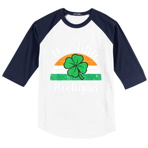 St Patricks Day Wee Little Hooligan Boy Funny Baseball Sleeve Shirt