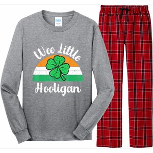 St Patricks Day Wee Little Hooligan Boy Funny Long Sleeve Pajama Set