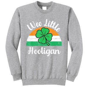 St Patricks Day Wee Little Hooligan Boy Funny Tall Sweatshirt