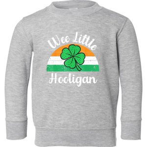 St Patricks Day Wee Little Hooligan Boy Funny Toddler Sweatshirt