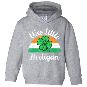 St Patricks Day Wee Little Hooligan Boy Funny Toddler Hoodie