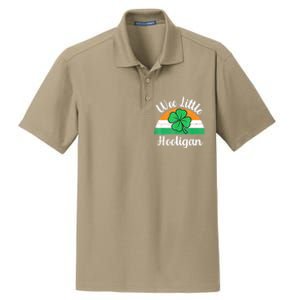 St Patricks Day Wee Little Hooligan Boy Funny Dry Zone Grid Polo