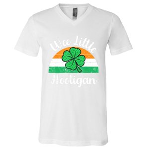 St Patricks Day Wee Little Hooligan Boy Funny V-Neck T-Shirt