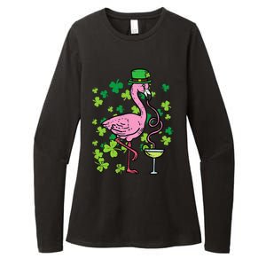 St Patricks Day Irish Flamingo Saint Pattys Paddys Womens CVC Long Sleeve Shirt