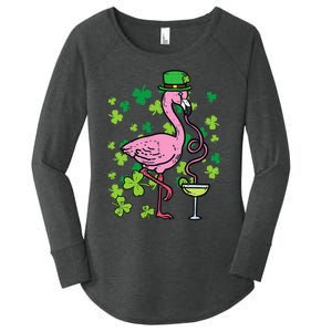 St Patricks Day Irish Flamingo Saint Pattys Paddys Women's Perfect Tri Tunic Long Sleeve Shirt