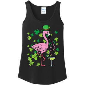 St Patricks Day Irish Flamingo Saint Pattys Paddys Ladies Essential Tank