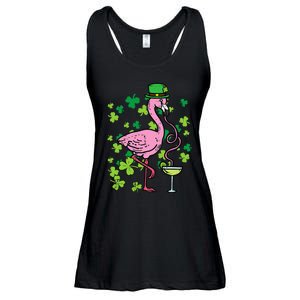 St Patricks Day Irish Flamingo Saint Pattys Paddys Ladies Essential Flowy Tank