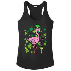 St Patricks Day Irish Flamingo Saint Pattys Paddys Ladies PosiCharge Competitor Racerback Tank