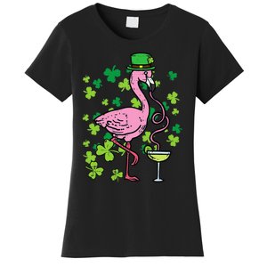 St Patricks Day Irish Flamingo Saint Pattys Paddys Women's T-Shirt