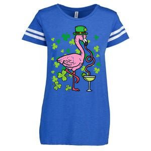 St Patricks Day Irish Flamingo Saint Pattys Paddys Enza Ladies Jersey Football T-Shirt