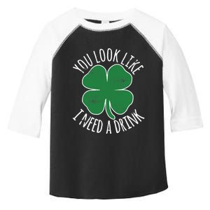 St. Patrick's Day You Look Like I Need A Drink Beer Shamrock Toddler Fine Jersey T-Shirt