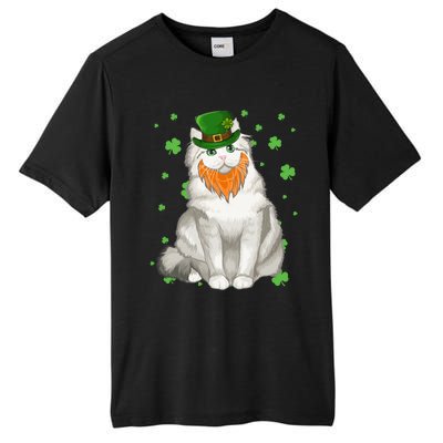 St Patricks Day Ragamuffin Cat Shamrock Gift Meaningful Gift Tall Fusion ChromaSoft Performance T-Shirt