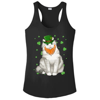 St Patricks Day Ragamuffin Cat Shamrock Gift Meaningful Gift Ladies PosiCharge Competitor Racerback Tank