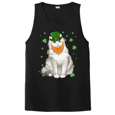 St Patricks Day Ragamuffin Cat Shamrock Gift Meaningful Gift PosiCharge Competitor Tank