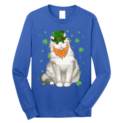 St Patricks Day Ragamuffin Cat Shamrock Gift Meaningful Gift Long Sleeve Shirt