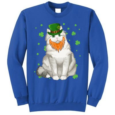 St Patricks Day Ragamuffin Cat Shamrock Gift Meaningful Gift Sweatshirt