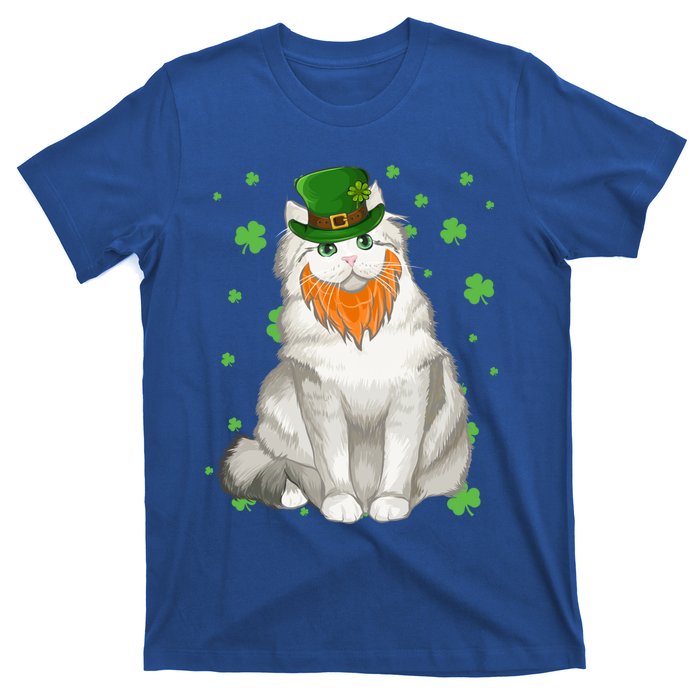 St Patricks Day Ragamuffin Cat Shamrock Gift Meaningful Gift T-Shirt