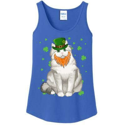 St Patricks Day Ragamuffin Cat Shamrock Gift Meaningful Gift Ladies Essential Tank