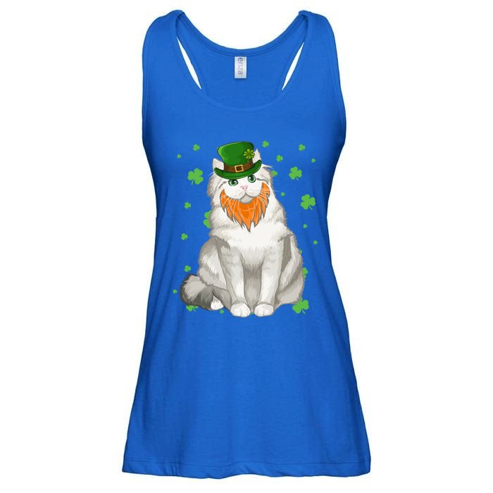 St Patricks Day Ragamuffin Cat Shamrock Gift Meaningful Gift Ladies Essential Flowy Tank