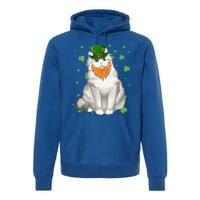 St Patricks Day Ragamuffin Cat Shamrock Gift Meaningful Gift Premium Hoodie