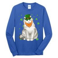 St Patricks Day Ragamuffin Cat Shamrock Gift Meaningful Gift Tall Long Sleeve T-Shirt