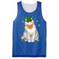 St Patricks Day Ragamuffin Cat Shamrock Gift Meaningful Gift Mesh Reversible Basketball Jersey Tank