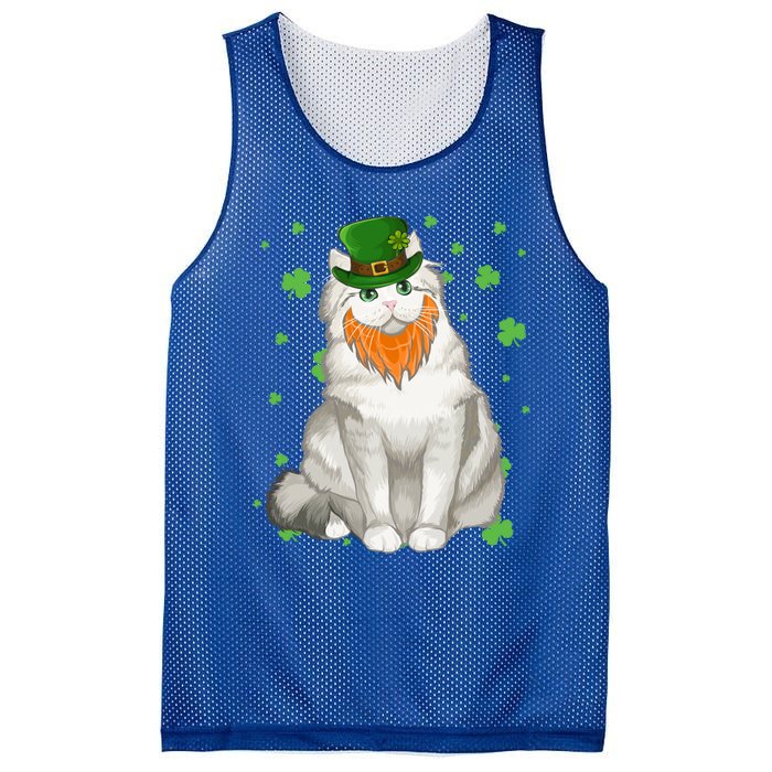 St Patricks Day Ragamuffin Cat Shamrock Gift Meaningful Gift Mesh Reversible Basketball Jersey Tank