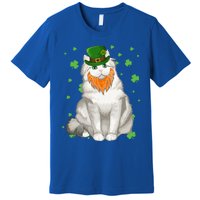 St Patricks Day Ragamuffin Cat Shamrock Gift Meaningful Gift Premium T-Shirt